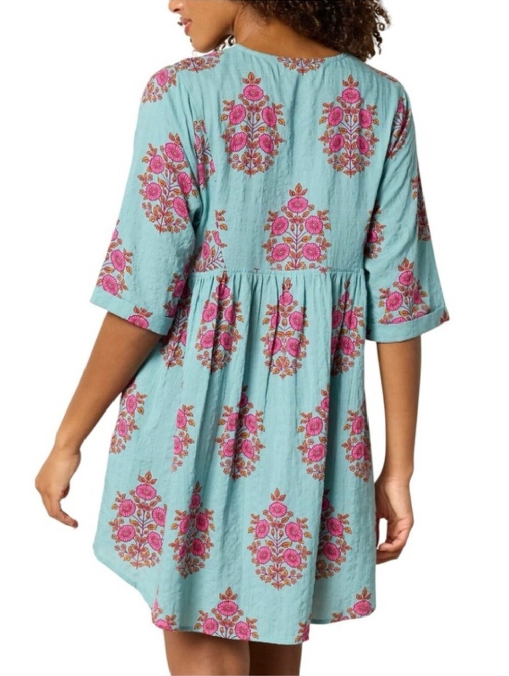 Natural Life Embroidered Stella V-neck Dress- XL - Picture 4 of 7